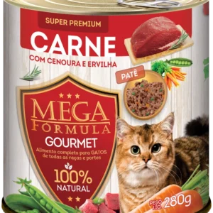 LATA MEGA CAT AD CARNE GOURMET 12X280G